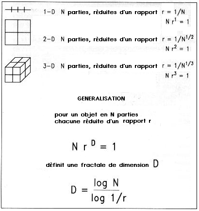 Figure-3: Calcul de la dimension fractale d' un objet